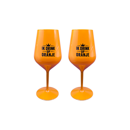 Oranje Wijnglazen