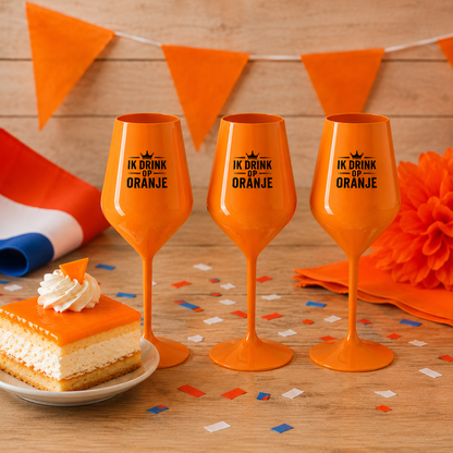 Oranje Wijnglazen
